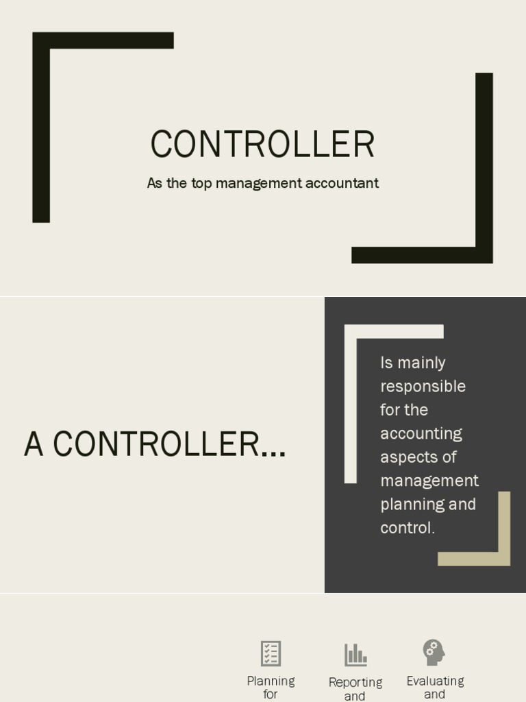 Controller: As The Top Management Accountant | PDF