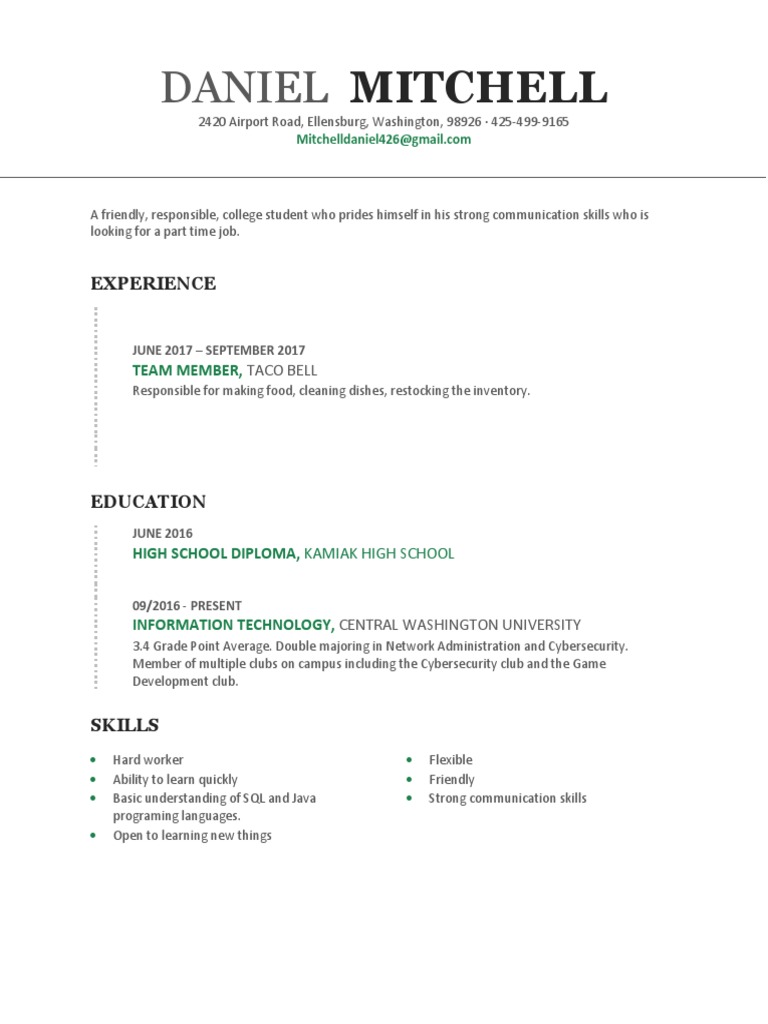 Daniels Resume | PDF