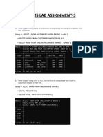 DBMS Lab Assignment 3