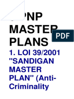 6 PNP Master Plans