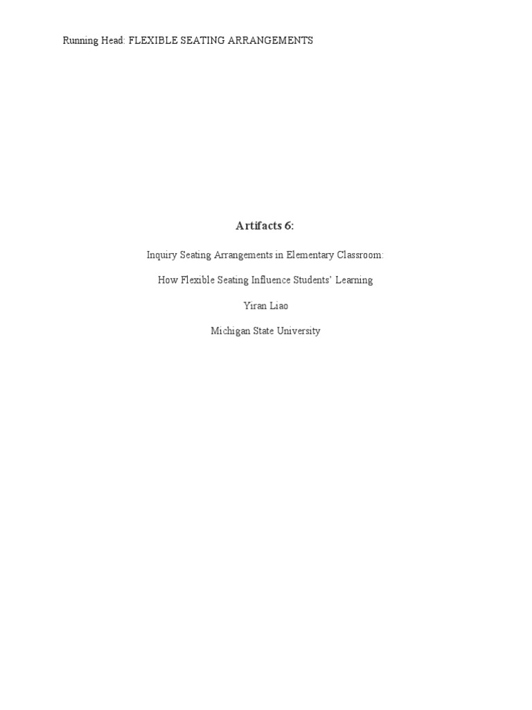 Impact of Flexible Seating on Learning | PDF | Classroom | Classroom ...