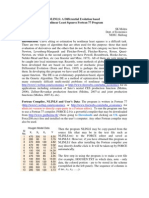 A Differential Evolution Based Nonlinear Least Squares Fortran 77 Program