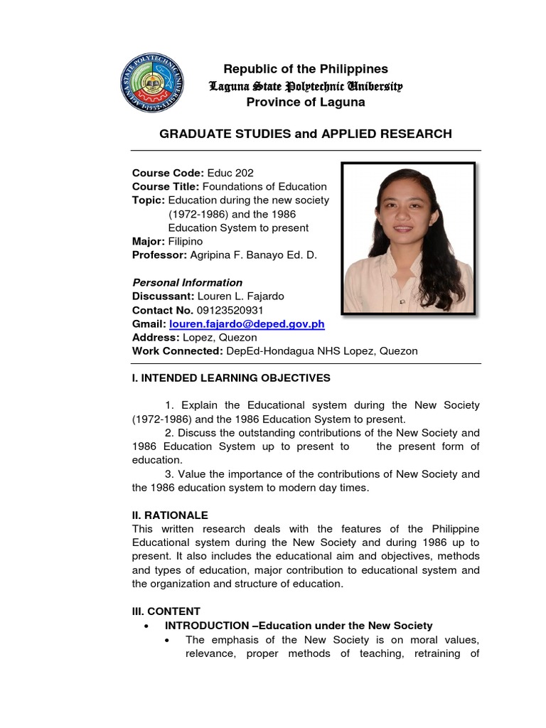 CHAPTER IX. HISTORY of PHILIPPINE EDUCATIONAL SYSTEMEducation During