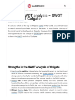 WWW Marketing91 Com Swot Analysis of Colgate