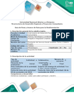 Guía de Ruta y Avance de Ruta para La Realimentación - Fase 2. Plan y Acción Solidaria.