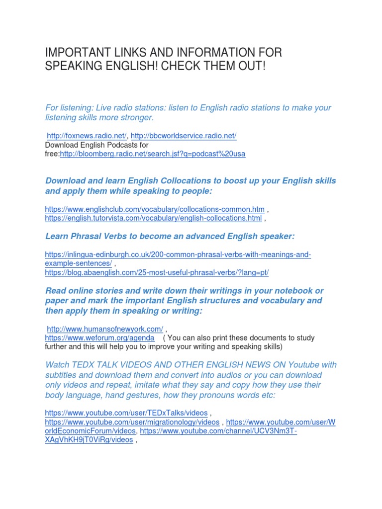 Essential Resources for English Mastery | PDF | English Grammar ...