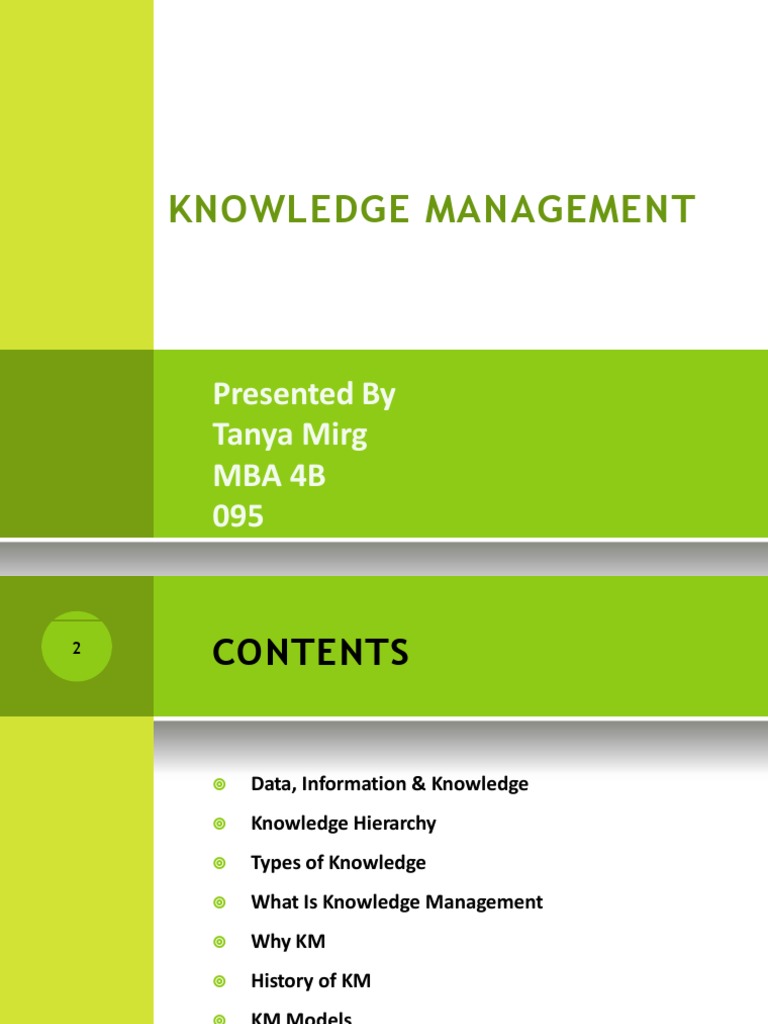 Overview of Knowledge Management Concepts | PDF | Knowledge Management ...