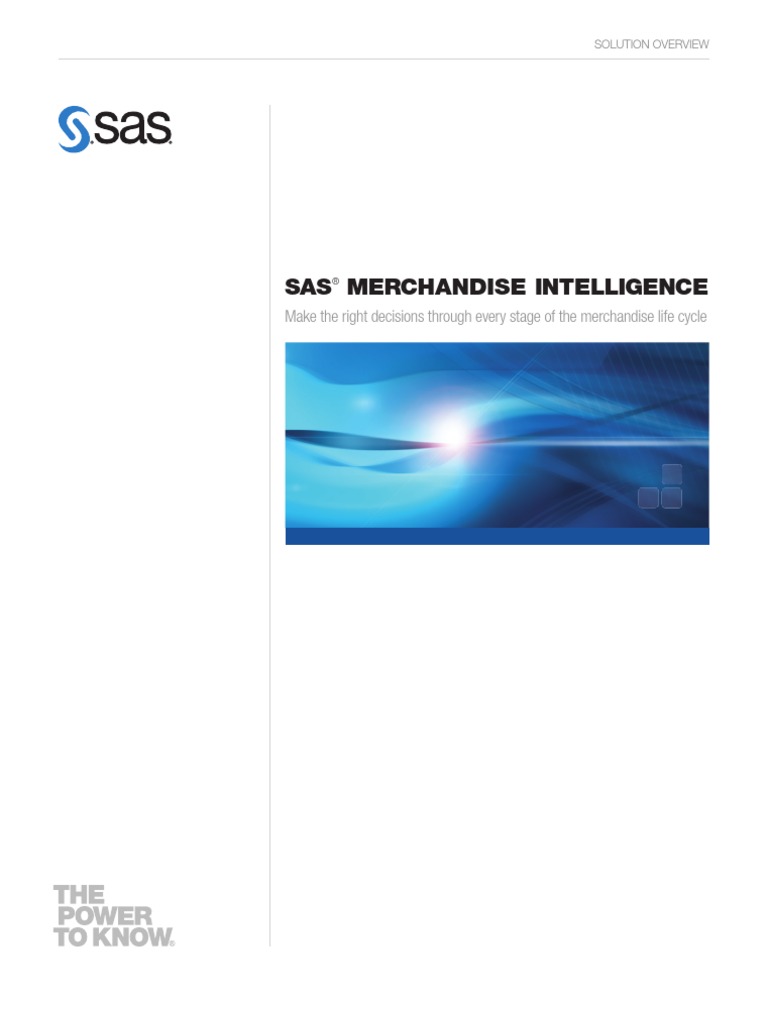 Sas Merchandise Intelligence Overview | PDF | Sas (Software ...
