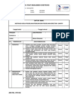 Formulir 082 Daftar Simak Pekerjaan Erection Gantry