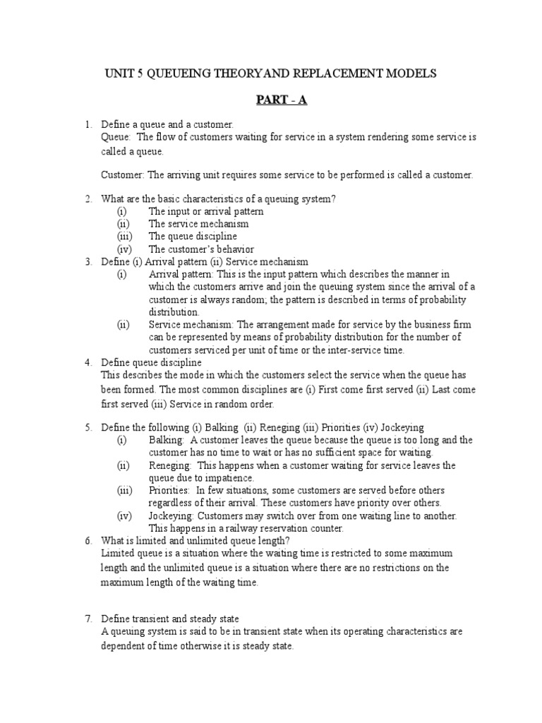 Unit 5 2marks | PDF | Operations Research | Systems Theory