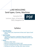 Sand Moulding Sand Types, Cores, Machines: Hareesha N G Lecturer, Dept. of Aeronautical Engg, DSCE, Bangalore-78