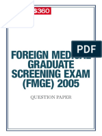 MCI FMGE Previous Year Solved Question Paper 2005 PDF
