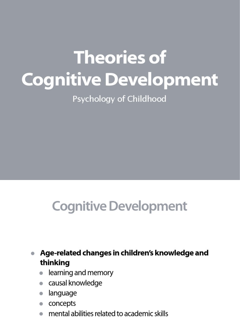 Cognitive Development in Childhood | PDF | Cognitive Development | Thought