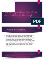 Nikmatnya Menuntut Ilmu Dan Indahnya Berbagi