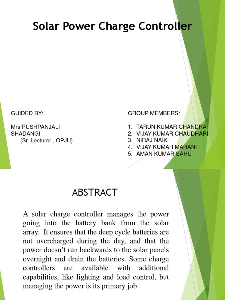 Solar Charge Controller | PDF