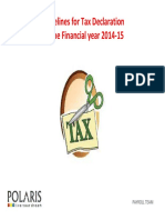 Guidelines For Tax Declaration For The Financial Year 2014-15