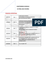 Financial Reporting: Chapterwise Schedule Ca Final (Old Course)