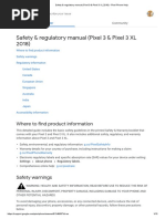 Safety & Regulatory Manual (Pixel 3 & Pixel 3 XL 2018)