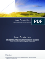 Lean Production: Project Management Production Management