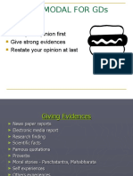 Burger Modal For GDS: State Your Opinion First Give Strong Evidences Restate Your Opinion at Last