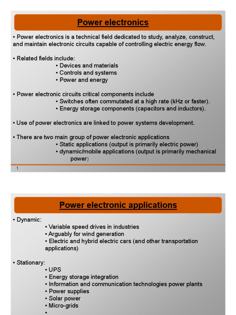 Power Electronics Basic Concepts | PDF | Power Electronics | Power Inverter