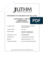 Universiti Tun Hussein Onn Malaysia Assignment - Create Semester Ii SESSION 2018/2019