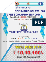 5 Triple 'C' All India Fide Rating Below 1600 Chess Championship 2019