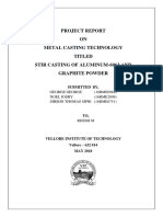 Project Report ON Metal Casting Technology Titled Stir Casting of Aluminum-6063 and Graphite Powder