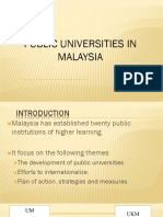 Public Universities in Malaysia: A History of Development and Internationalization