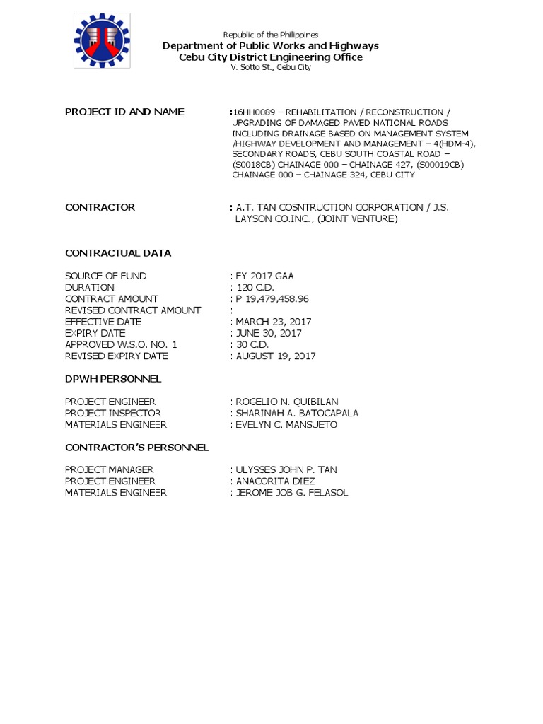 Project Id and Name | PDF