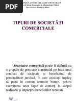 Tipuri de Societati Comerciale