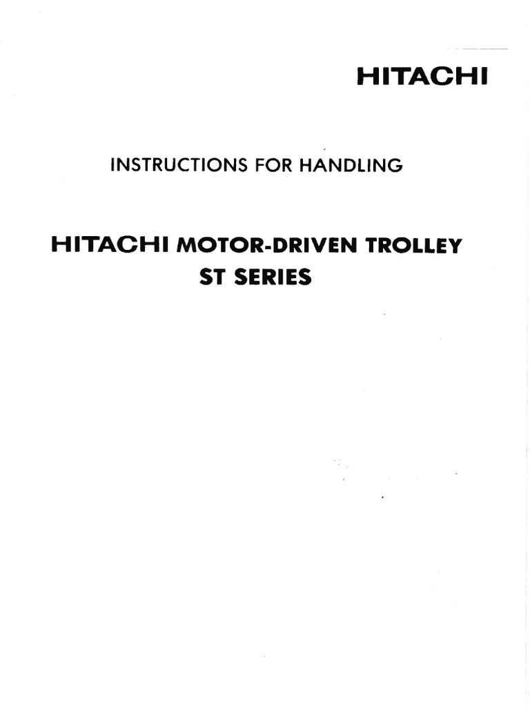 Hitachi Instruction Manual ST Trolleys Series | PDF