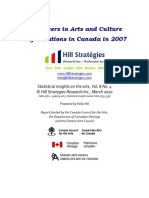 Volunteers in Arts and Culture Organizations in Canada in 2007