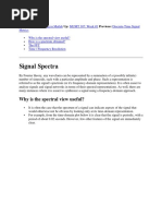 Signal Spectra: Why Is The Spectral View Useful?