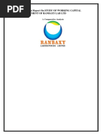 Project Report On Study of Working Capital Management of Ranbaxy Lab LTD