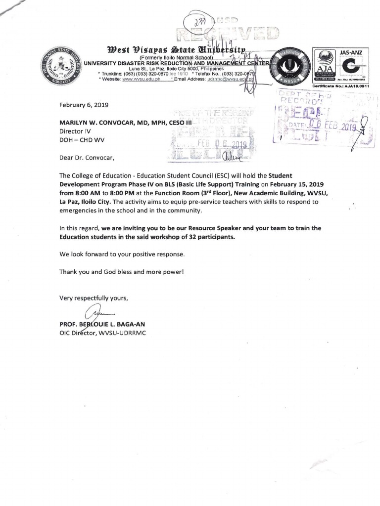 WVSU Letter | PDF