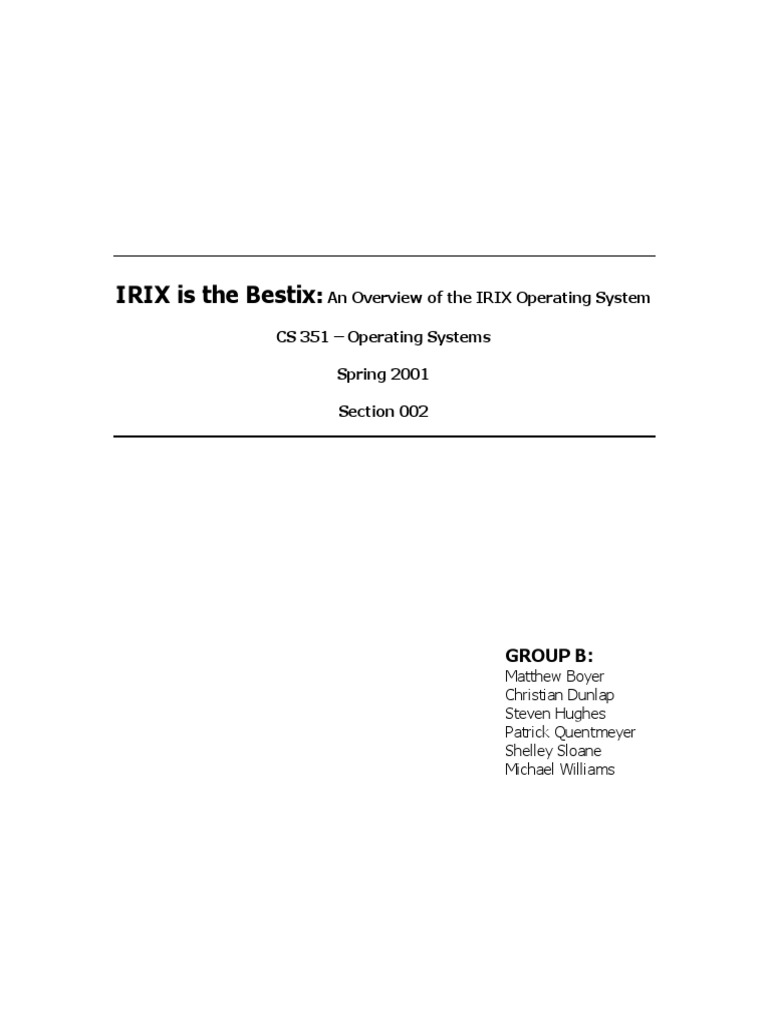 IRIX SPR 2001 Sect 2 Group B | PDF | File System | Thread (Computing)