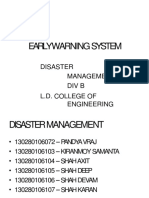 Early Warning System: Disaster Management Div B L.D. College of Engineering