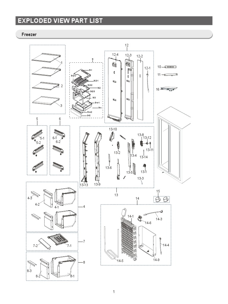 Freezer and Fridge Parts List | PDF | Heating, Ventilating, And Air ...
