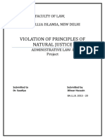 Admin Law Principles of Natural Justice