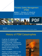 Process Safety Management (PSM) : Module 1 - Review of Industrial Catastrophes Related To PSM