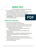 Guidance For Issb Intellegence Test