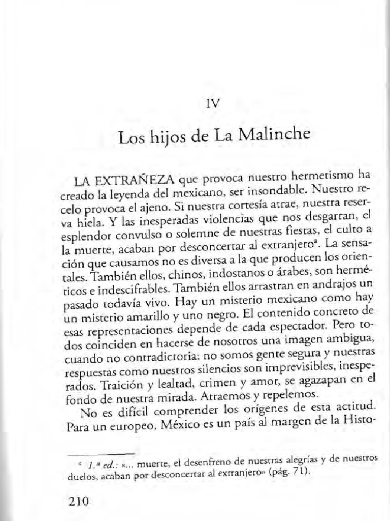 Octavio Paz Los hijos de la Malinche.pdf Hermetismo