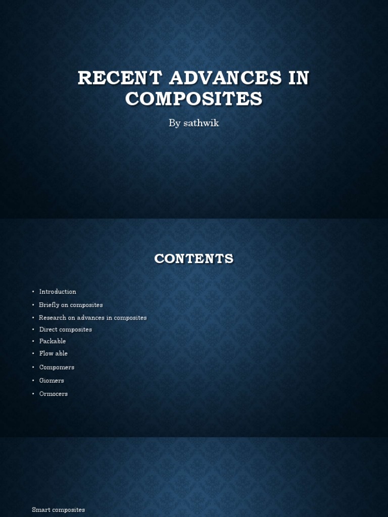 Advances in Composites PDF | PDF | Dental Composite | Composite Material