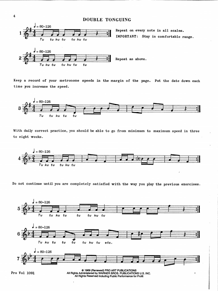 Victor Salvo 240 Double and Triple Tonguing Exercises PDF PDF