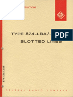 TYPE 874-LBA/-LBB Slotted Lines: Operating Instructions