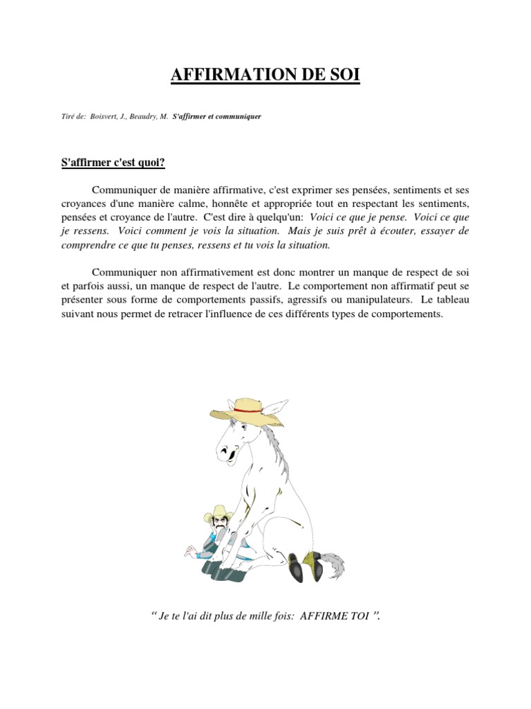 Affirmation De Soi - 