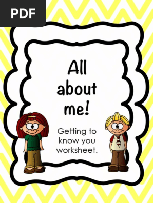 All About Me Worksheet