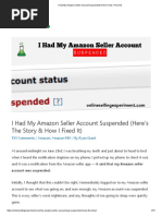 I Had My Amazon Seller Account Suspended (Here's How I Fixed It)