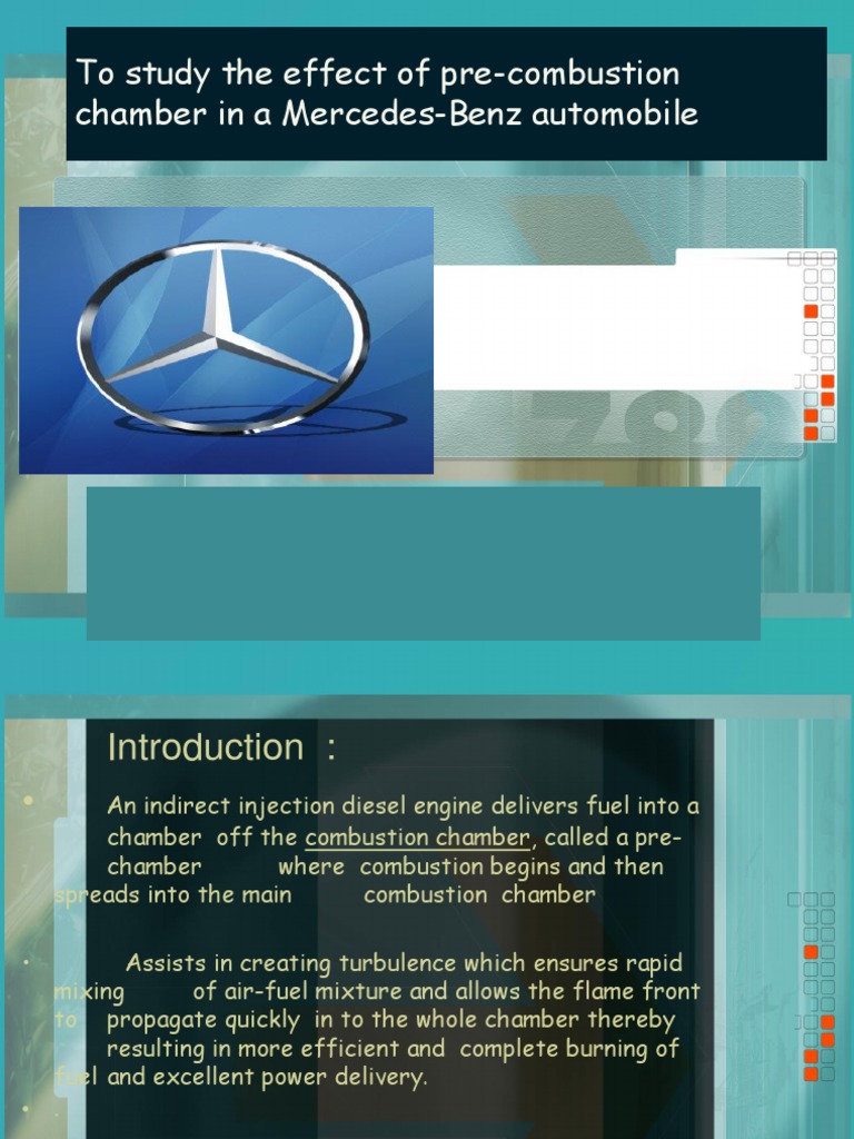 To Study The Effect of Pre-Combustion Chamber in A Mercedes-Benz ...